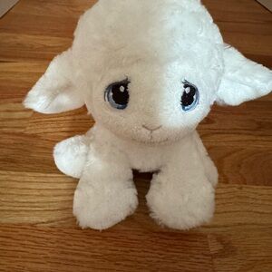 Precious Moments White Plush Lamb sheep with Blue eyes baby stuffed toy